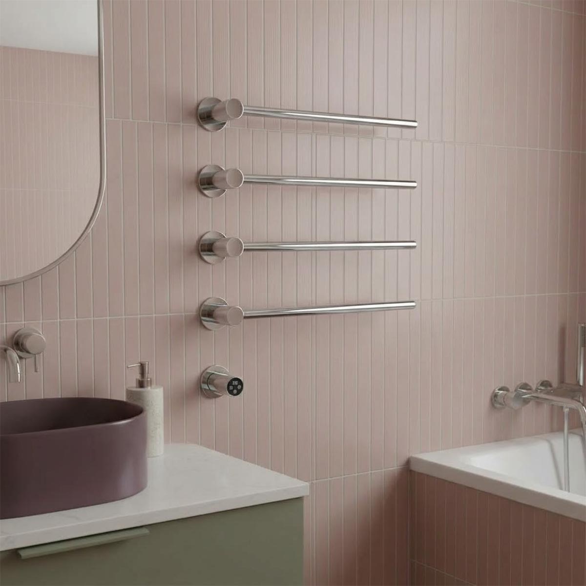 stailess steel electric towel rail open ended