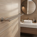 stainless steel 640mm twin towel holder rail