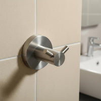 stainless steel double robe hook