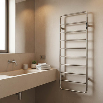electric heated towel rail stainless steel Main image