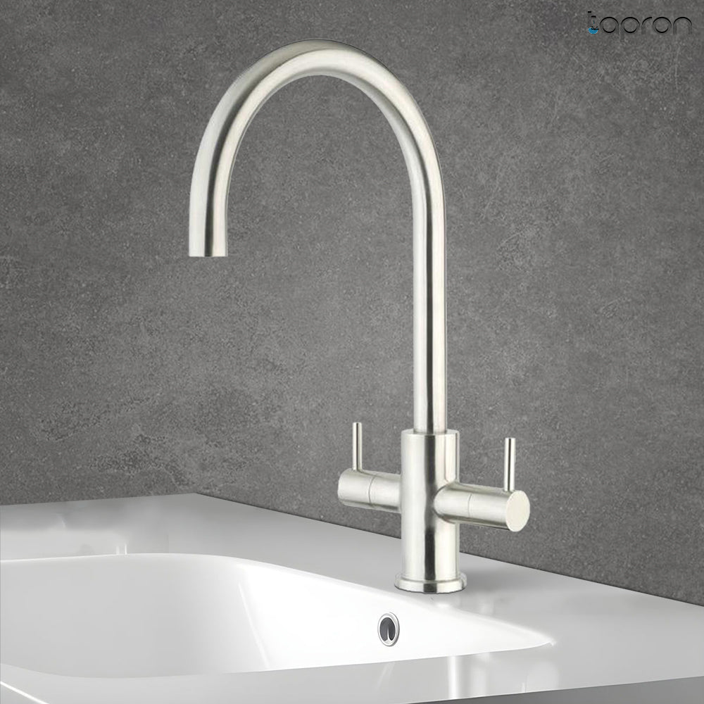stainless steel kitchen mixer tap
