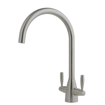 Dual Lever Kitchen Mixer Tap Stainless Steel Main image