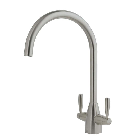 Blink Dual-Lever Mono Mixer Kitchen Tap - Stainless Steel