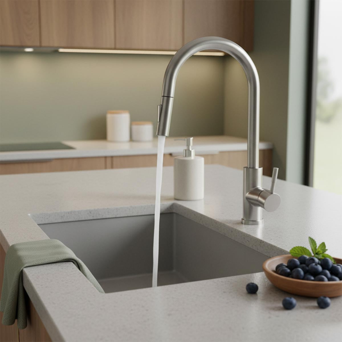 stainless steel pull out spray tap Main image