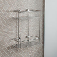 stainless steel shower caddy with double tier