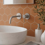 stainless steel single lever basin mixer tap wall mounted 
