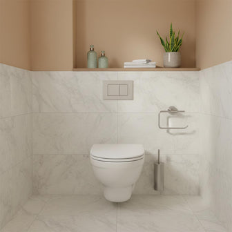 Wall-Mounted Toilet Roll Holder- Brushed Stainless Steel Secondary image