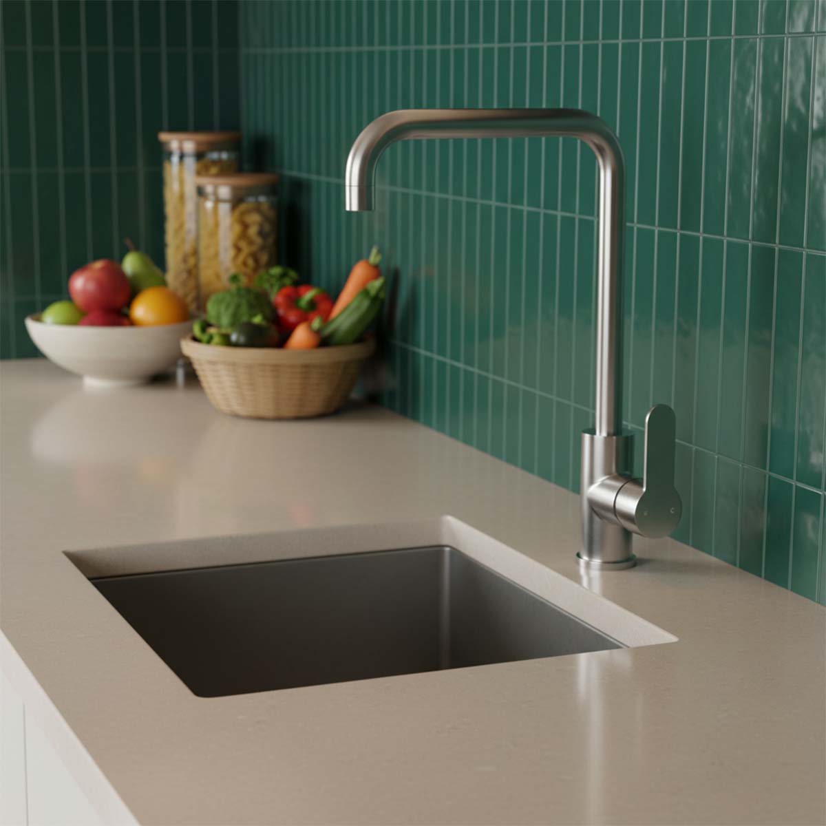 steel kitchen mixer tap 
