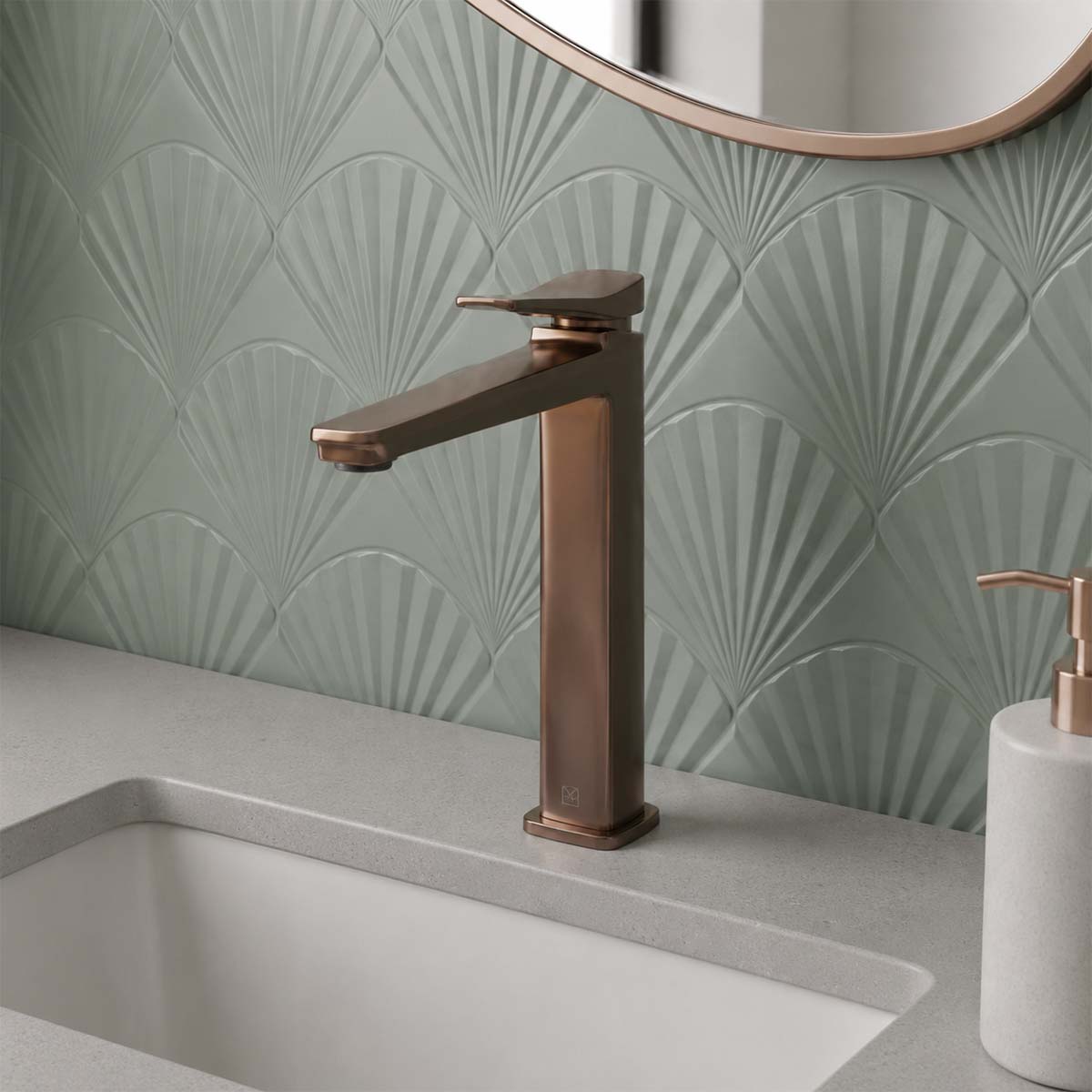 tall basin tap brushed bronze 