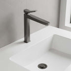 tall basin tap brushed black
