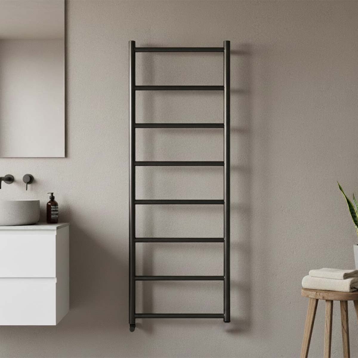 black bathroom radiator 