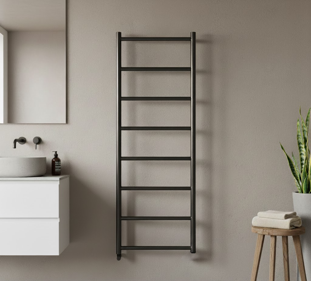 black bathroom radiator 