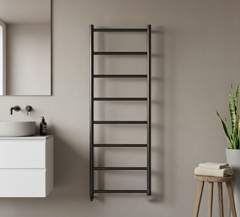 black bathroom radiator  Main image