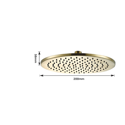 Gold round shaped shower head