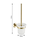 gold toilet brush and holder