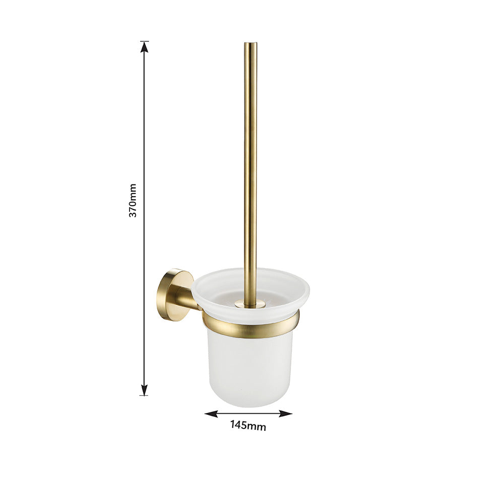 gold toilet brush and holder