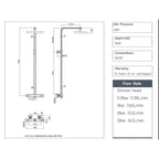 Thermostatic shower set - Technical drawing