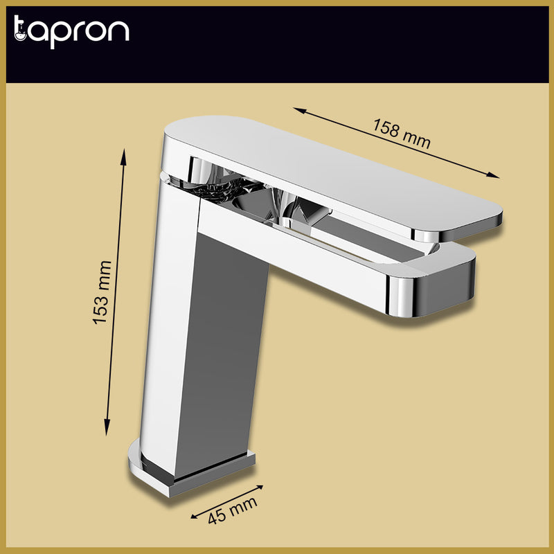 Modern Deck Mounted Single Lever Monobloc Basin Mixer Tap - Tapron