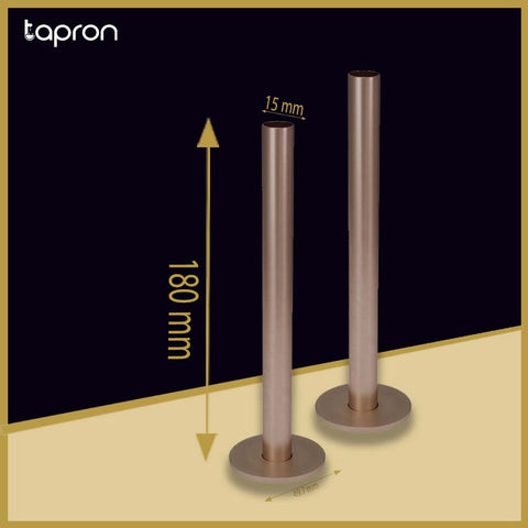 Brushed Bronze Radiator Pipe Covers | Pipe Sleeving Kit | Tapron