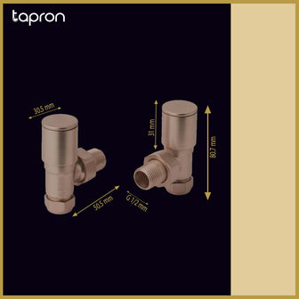 Bronze Angle Radiator Valve - Pair Secondary image