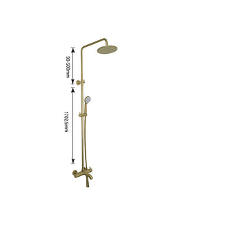 Brushed Brass Thermostatic Bar Valve & Shower Waste Set Secondary image
