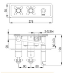 thermostatic shower mixer valve