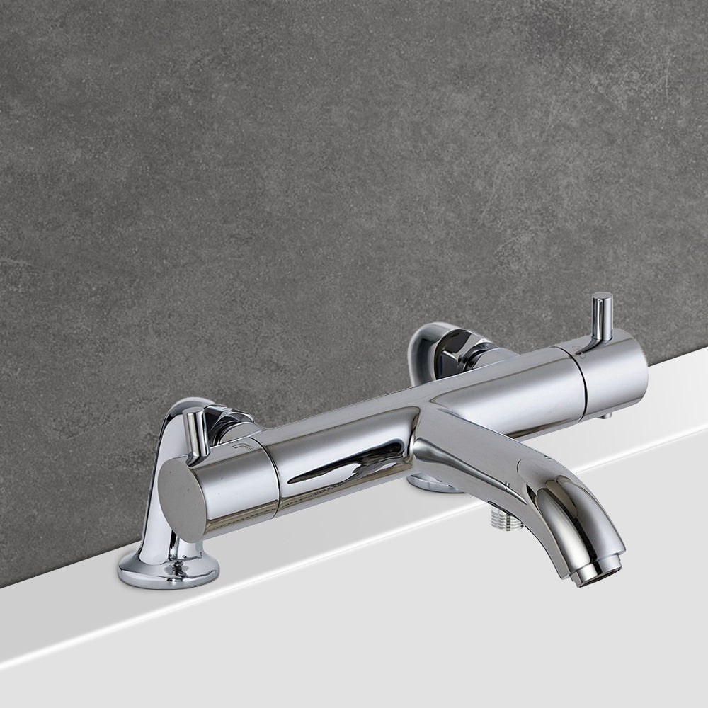 thermostatic bath shower mixer taps deck mounted