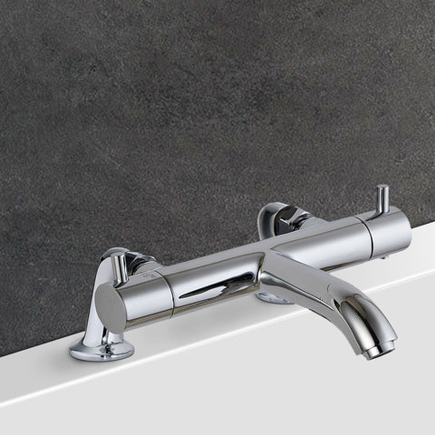 thermostatic shower with bath filler