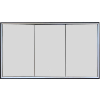 LUCA Recessed Three Door Bathroom Mirror Cabinet with Light, Demister, Shaver Socket - 1200x700mm Secondary image