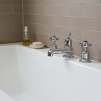 three hole deck mounted bath tap 