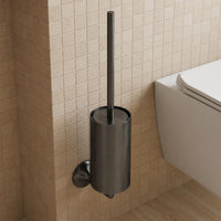 toilet brush holder set - black