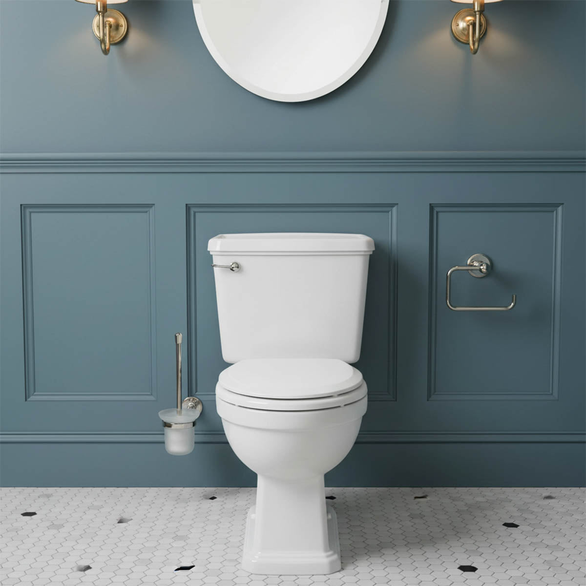 brushed nickel toilet roll holder Main image