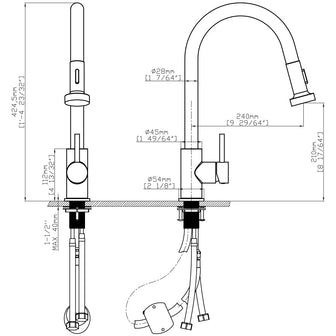 Sensor Kitchen Mixer Tap with Pull-Out Spray - Brushed Gold Secondary image