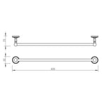 Bathroom towel bar chrome