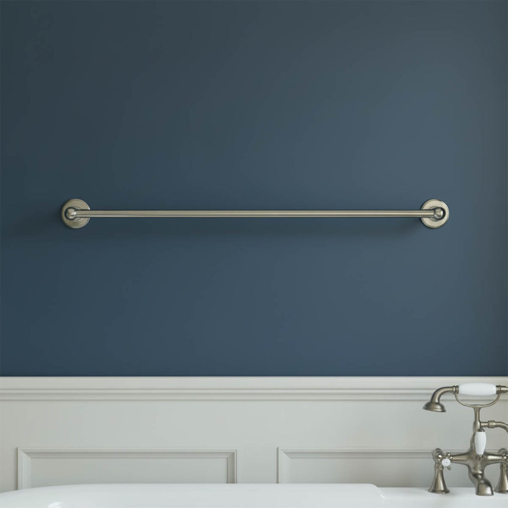 traditional towel bars for bathroom brushed nickel