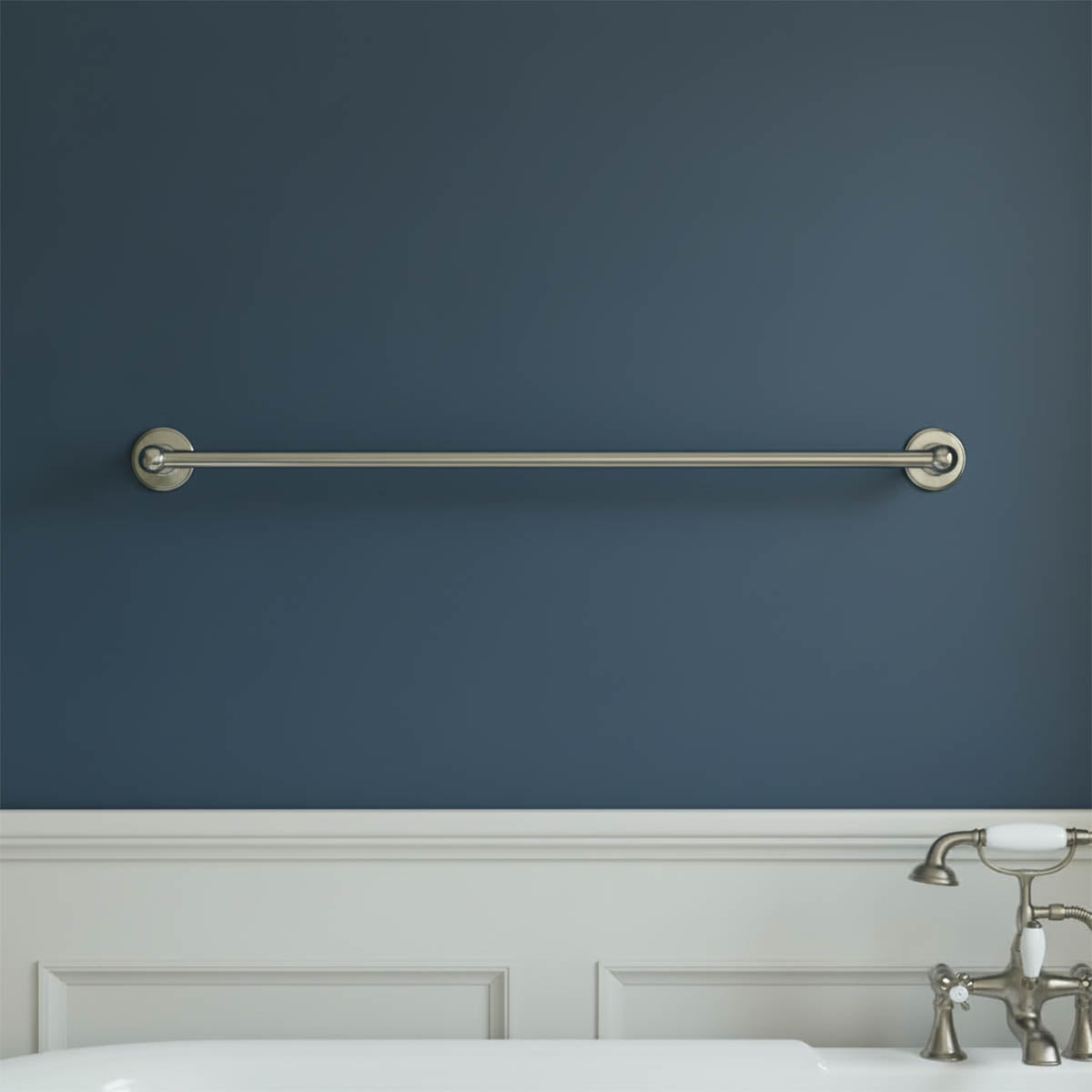 traditional towel bars for bathroom brushed nickel
