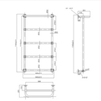 brushed brass heated towel rail