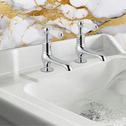 traditional basin pillar taps 600