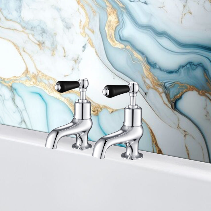 traditional bath taps with black handle Main image