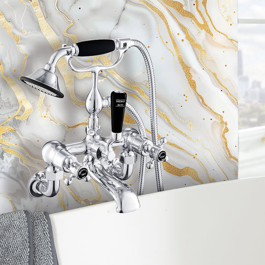 Traditional wall mounted shower mixer tap 1000