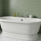 traditional 3 hole bath tap deck mounted - chrome 