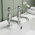 traditional basin pillar taps deck mounted