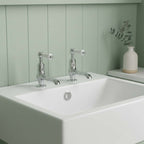 traditional basin pillar taps with ceramic lever