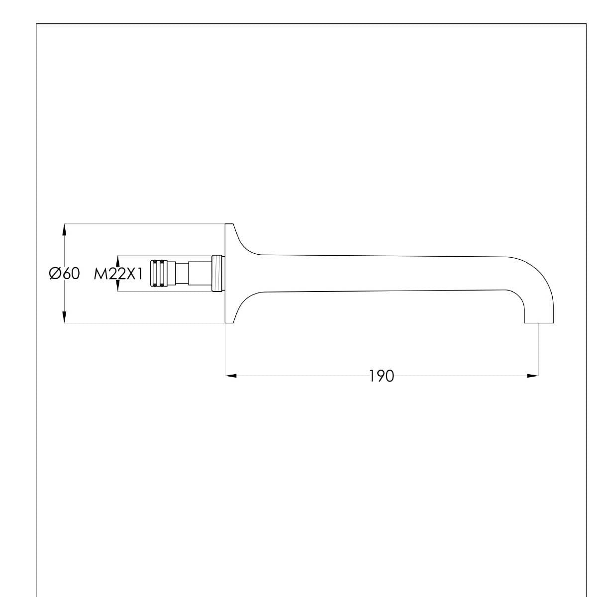 Nickel Basin Spout Secondary image
