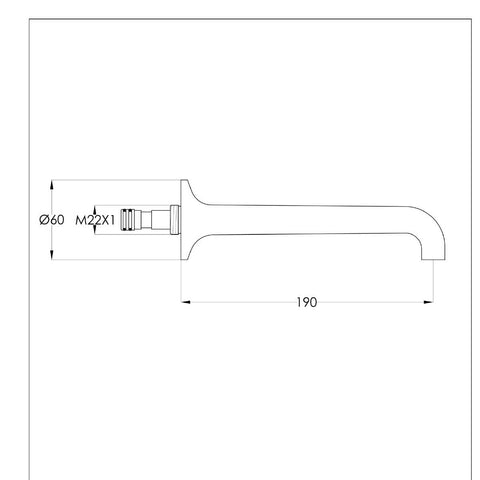 traditional basin spout nickel 