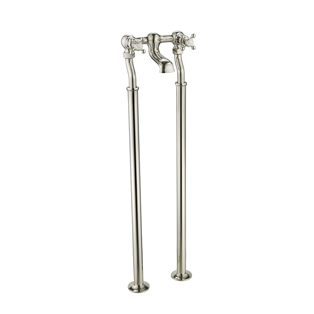 traditional bath tap freestanding - nickel  Main image