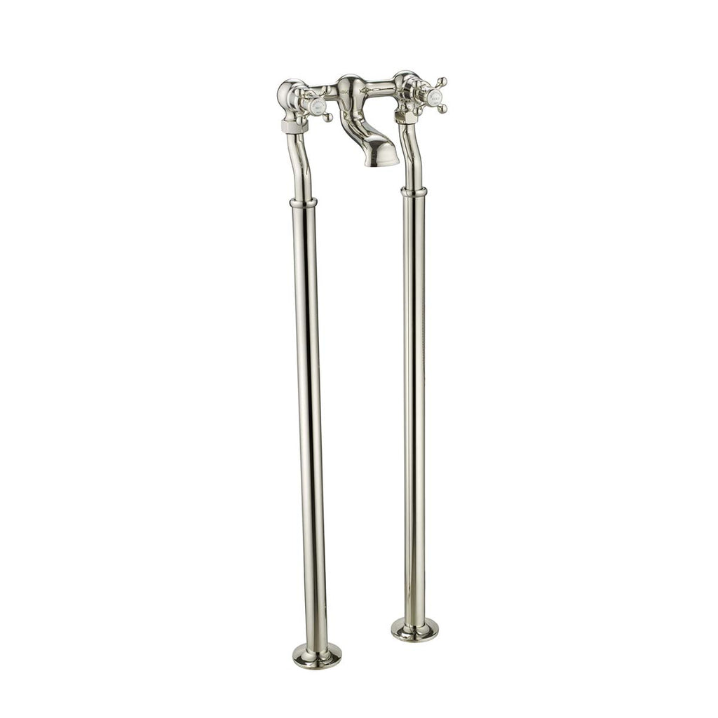 traditional bath tap freestanding - nickel 