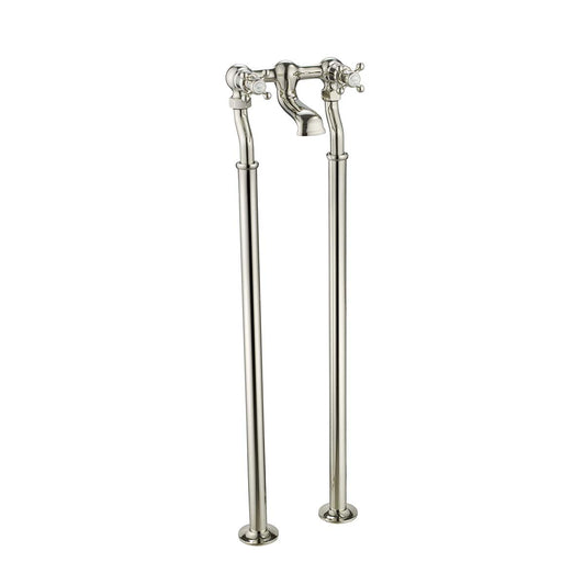 traditional bath tap freestanding - nickel 