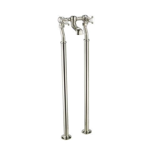 traditional bath tap freestanding - nickel 