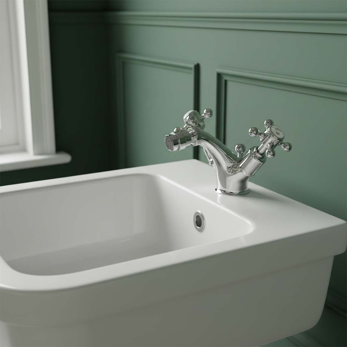 traditional bidet mixer tap - chrome 